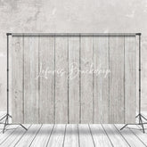 Lofaris Grey White Wood Texture Old Plank Photo Backdrop